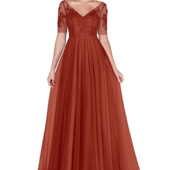Rust Colored Bridesmaid Dress - Picture 1 of 2